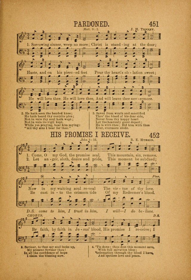 Quartette: containing Songs for the Ransomed, Songs of Love Peace and Joy, Gems of Gospel Song, Salvation Echoes, with one hundred choice selections added page 341