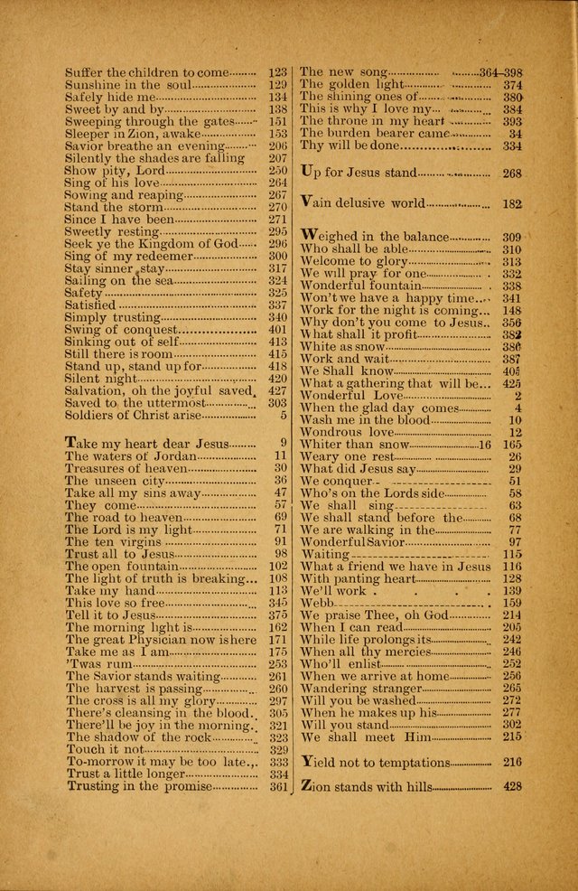 Quartette: containing Songs for the Ransomed, Songs of Love Peace and Joy, Gems of Gospel Song, Salvation Echoes, with one hundred choice selections added page 354