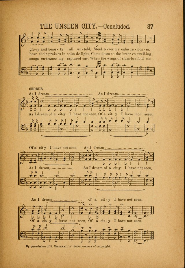 Quartette: containing Songs for the Ransomed, Songs of Love Peace and Joy, Gems of Gospel Song, Salvation Echoes, with one hundred choice selections added page 37