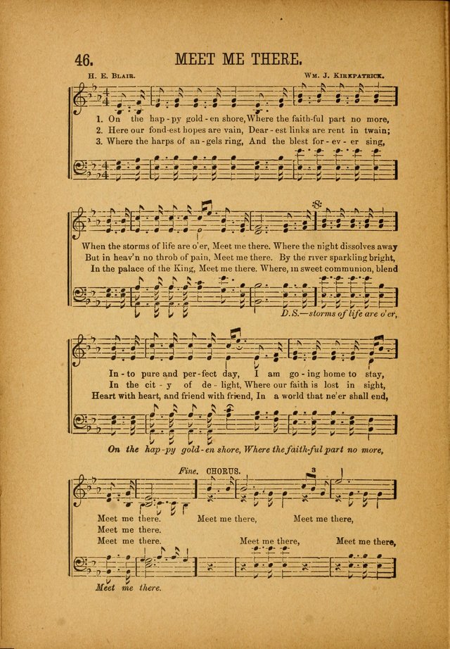 Quartette: containing Songs for the Ransomed, Songs of Love Peace and Joy, Gems of Gospel Song, Salvation Echoes, with one hundred choice selections added page 46