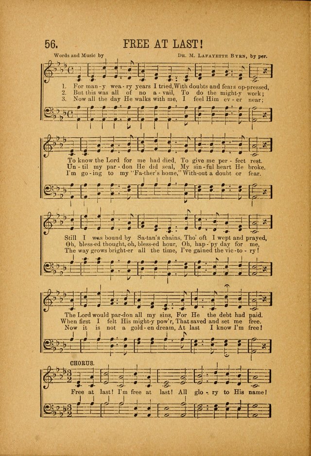 Quartette: containing Songs for the Ransomed, Songs of Love Peace and Joy, Gems of Gospel Song, Salvation Echoes, with one hundred choice selections added page 56