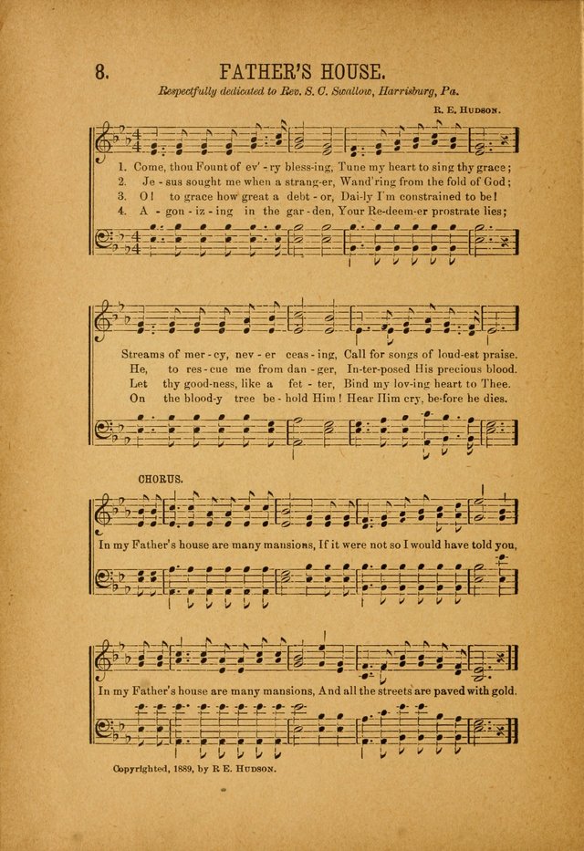 Quartette: containing Songs for the Ransomed, Songs of Love Peace and Joy, Gems of Gospel Song, Salvation Echoes, with one hundred choice selections added page 8