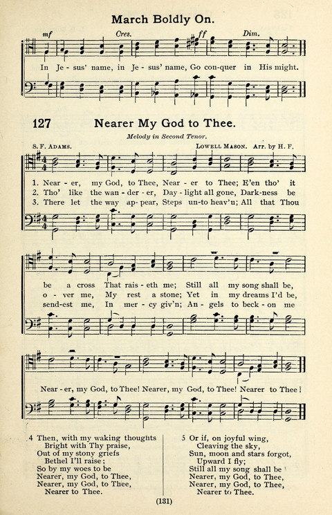 Quartets and Choruses for Men: A Collection of New and Old Gospel Songs to which is added Patriotic, Prohibition and Entertainment Songs page 129