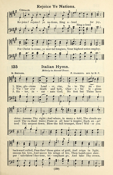 Quartets and Choruses for Men: A Collection of New and Old Gospel Songs to which is added Patriotic, Prohibition and Entertainment Songs page 137