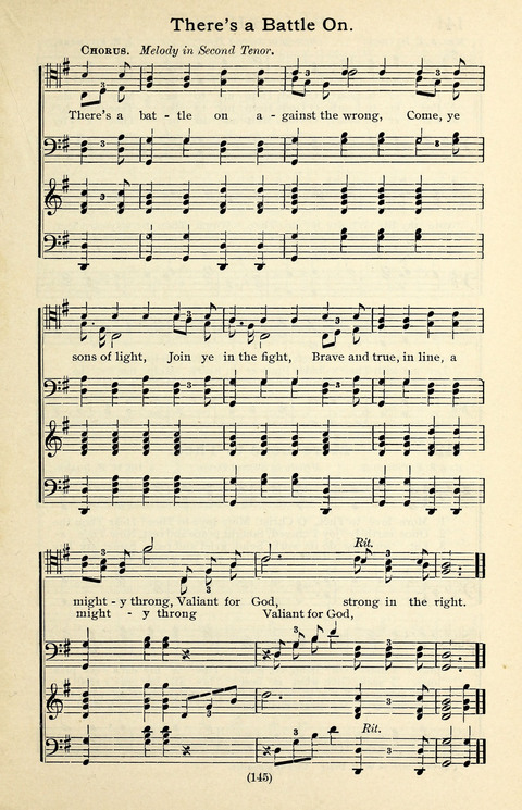 Quartets and Choruses for Men: A Collection of New and Old Gospel Songs to which is added Patriotic, Prohibition and Entertainment Songs page 143