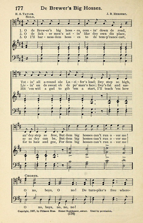 Quartets and Choruses for Men: A Collection of New and Old Gospel Songs to which is added Patriotic, Prohibition and Entertainment Songs page 174