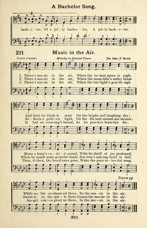 Quartets and Choruses for Men: A Collection of New and Old Gospel Songs to which is added Patriotic, Prohibition and Entertainment Songs page 209