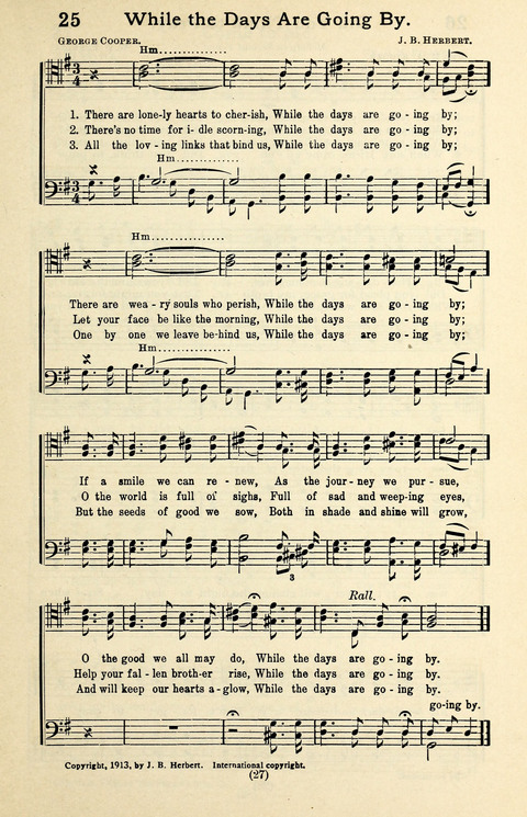 Quartets and Choruses for Men: A Collection of New and Old Gospel Songs to which is added Patriotic, Prohibition and Entertainment Songs page 25