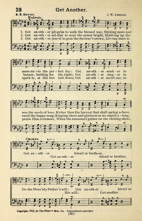 Quartets and Choruses for Men: A Collection of New and Old Gospel Songs to which is added Patriotic, Prohibition and Entertainment Songs page 28