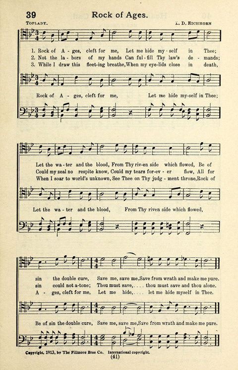 Quartets and Choruses for Men: A Collection of New and Old Gospel Songs to which is added Patriotic, Prohibition and Entertainment Songs page 39