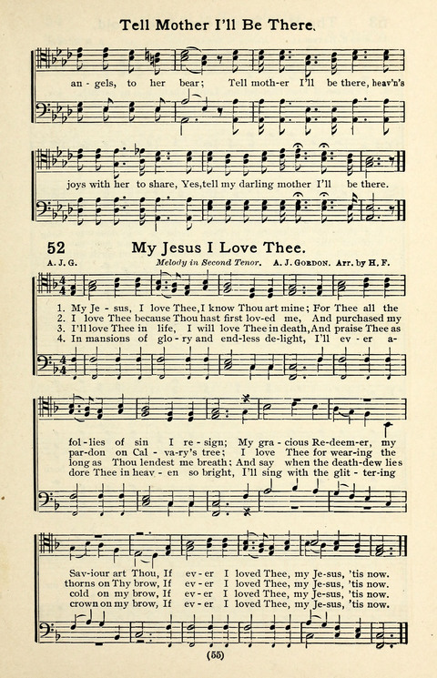 Quartets and Choruses for Men: A Collection of New and Old Gospel Songs to which is added Patriotic, Prohibition and Entertainment Songs page 53