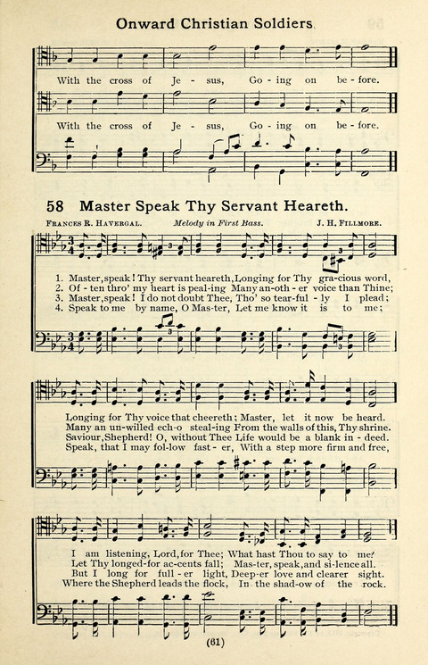 Quartets and Choruses for Men: A Collection of New and Old Gospel Songs to which is added Patriotic, Prohibition and Entertainment Songs page 59