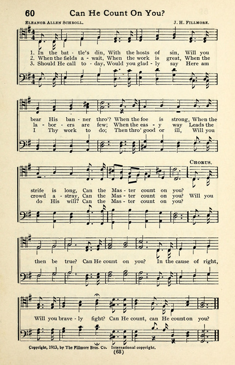 Quartets and Choruses for Men: A Collection of New and Old Gospel Songs to which is added Patriotic, Prohibition and Entertainment Songs page 61