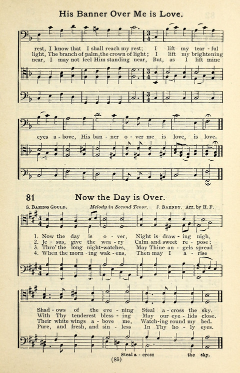 Quartets and Choruses for Men: A Collection of New and Old Gospel Songs to which is added Patriotic, Prohibition and Entertainment Songs page 83