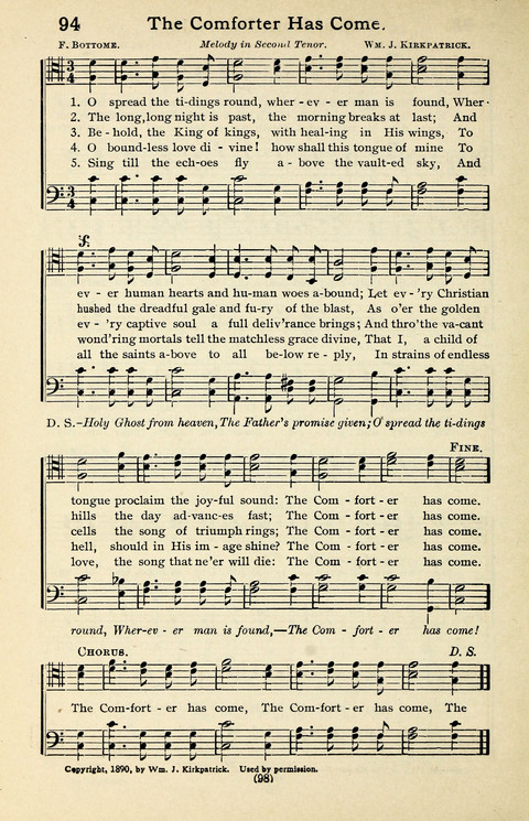 Quartets and Choruses for Men: A Collection of New and Old Gospel Songs to which is added Patriotic, Prohibition and Entertainment Songs page 96