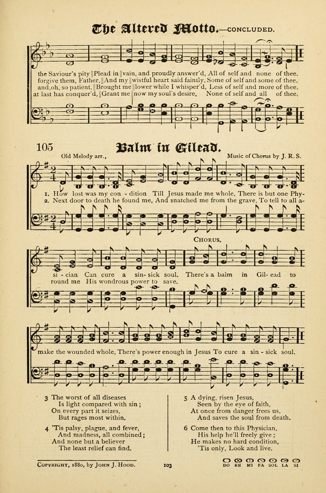 The Quiver of Sacred Song: for use in Sunday School, Prayer Meetings, Gospel Meetings, etc. page 103