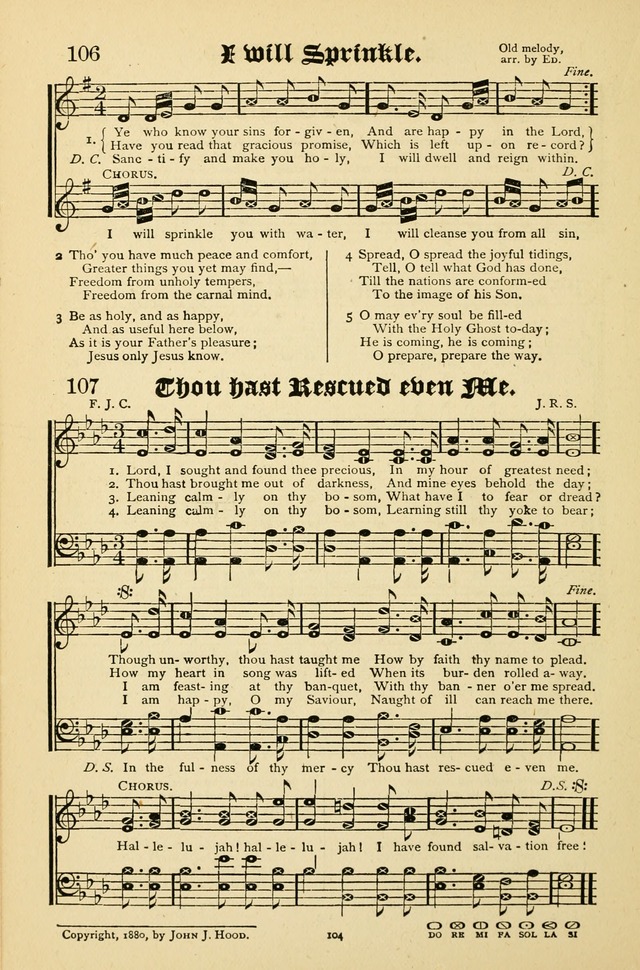 The Quiver of Sacred Song: for use in Sunday School, Prayer Meetings, Gospel Meetings, etc. page 104