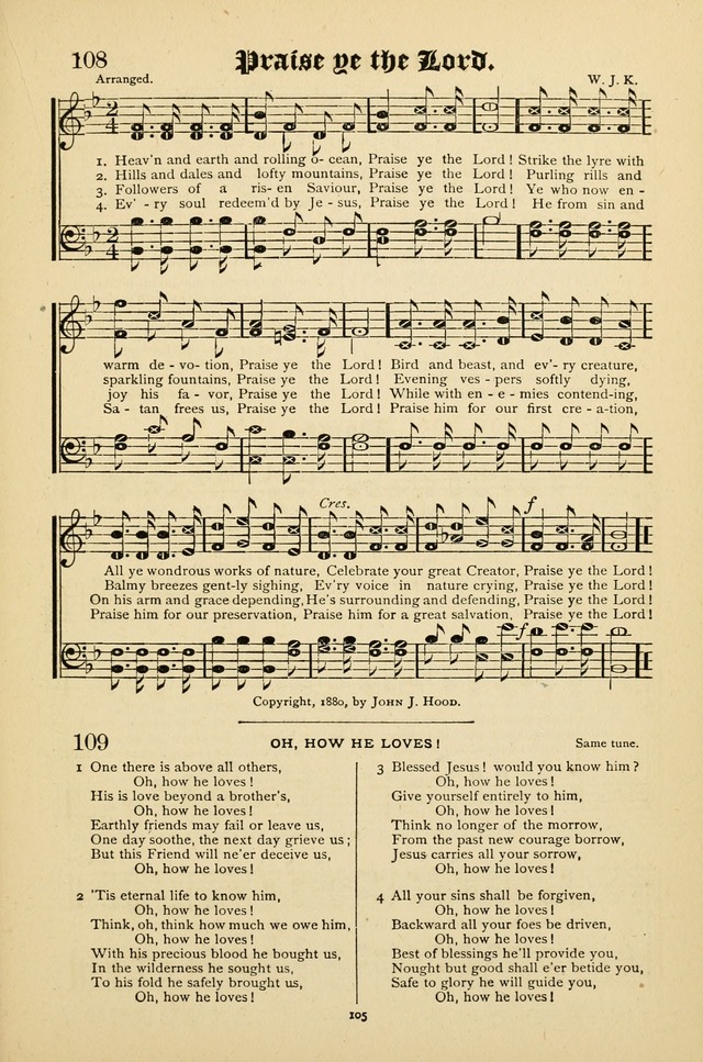 The Quiver of Sacred Song: for use in Sunday School, Prayer Meetings, Gospel Meetings, etc. page 105