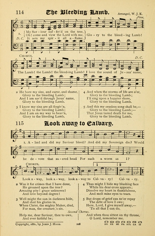 The Quiver of Sacred Song: for use in Sunday School, Prayer Meetings, Gospel Meetings, etc. page 108