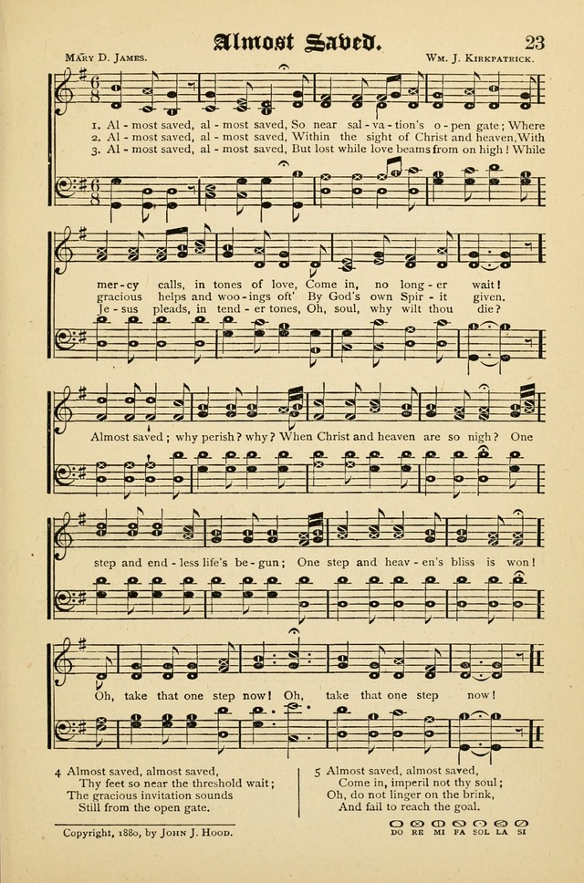 The Quiver of Sacred Song: for use in Sunday School, Prayer Meetings, Gospel Meetings, etc. page 23