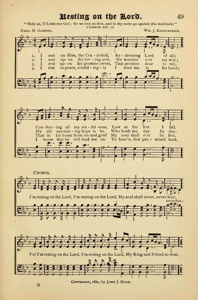 The Quiver of Sacred Song: for use in Sunday School, Prayer Meetings, Gospel Meetings, etc. page 49