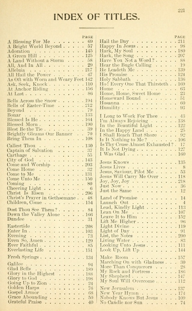 Rich in Blessing: a grand new collection for Sunday-schools, Christian endeavor, Epworth League, revival, camp and prayer meetings, choirs, and the home circle page 230