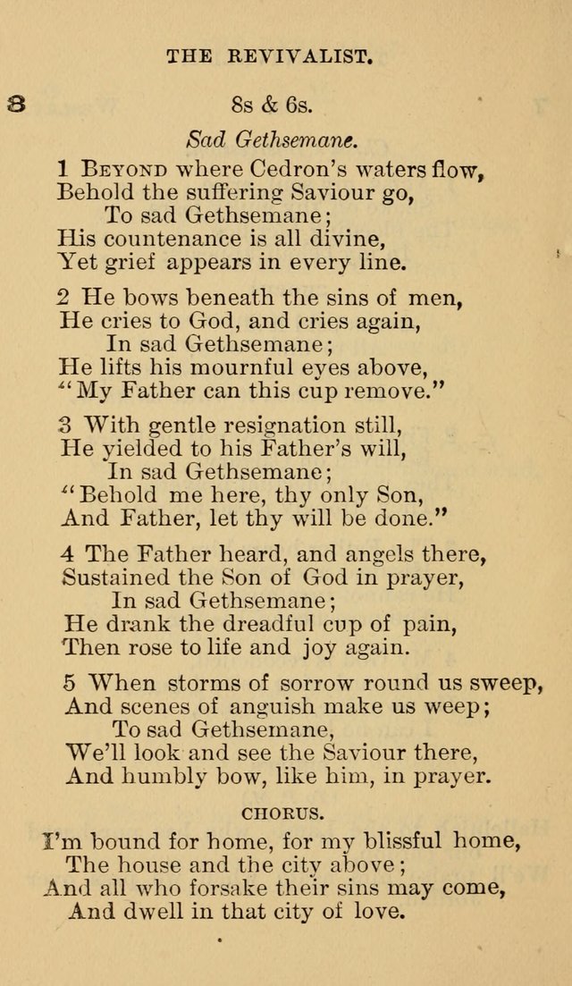 The Revivalist: Containing One Hundred Choice Revival Hymns, and One Hundred and Twenty-five Choruses: Designed for Use On Revival Occasions. (1st ed) page 12