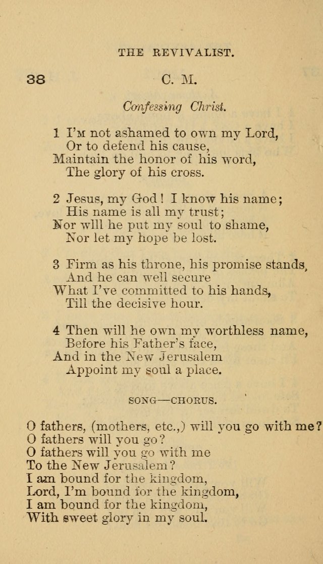 The Revivalist: Containing One Hundred Choice Revival Hymns, and One Hundred and Twenty-five Choruses: Designed for Use On Revival Occasions. (1st ed) page 42