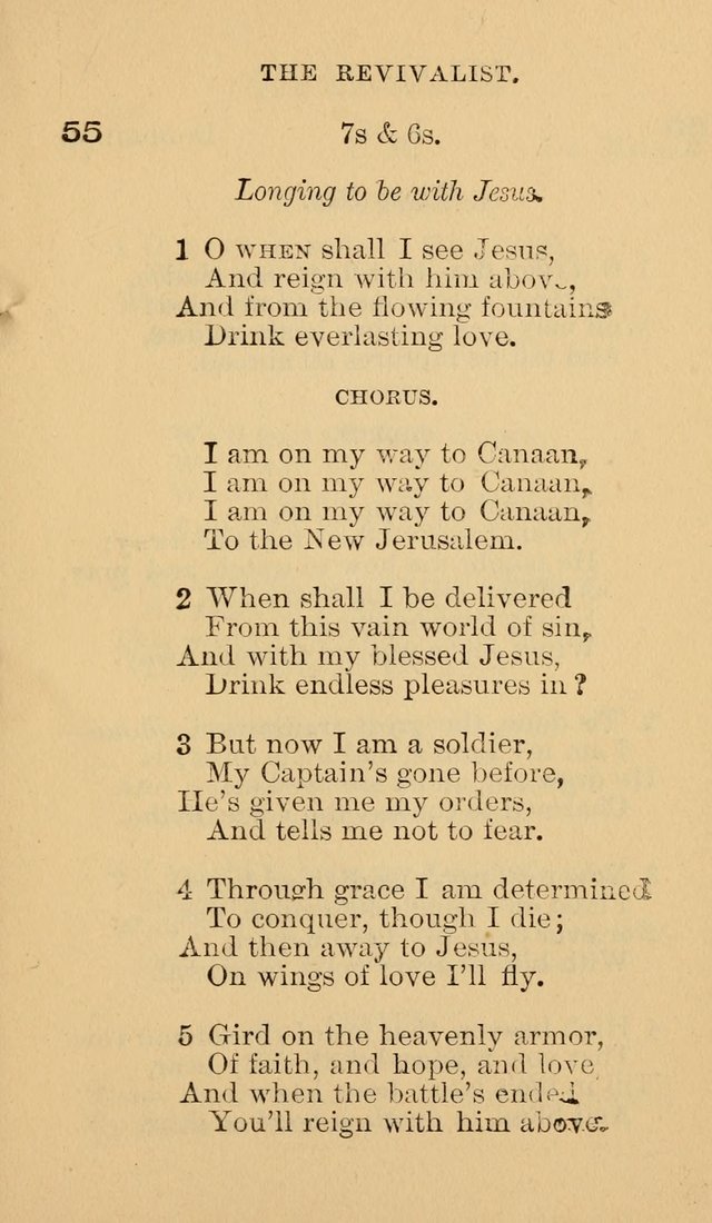 The Revivalist: Containing One Hundred Choice Revival Hymns, and One Hundred and Twenty-five Choruses: Designed for Use On Revival Occasions. (1st ed) page 59