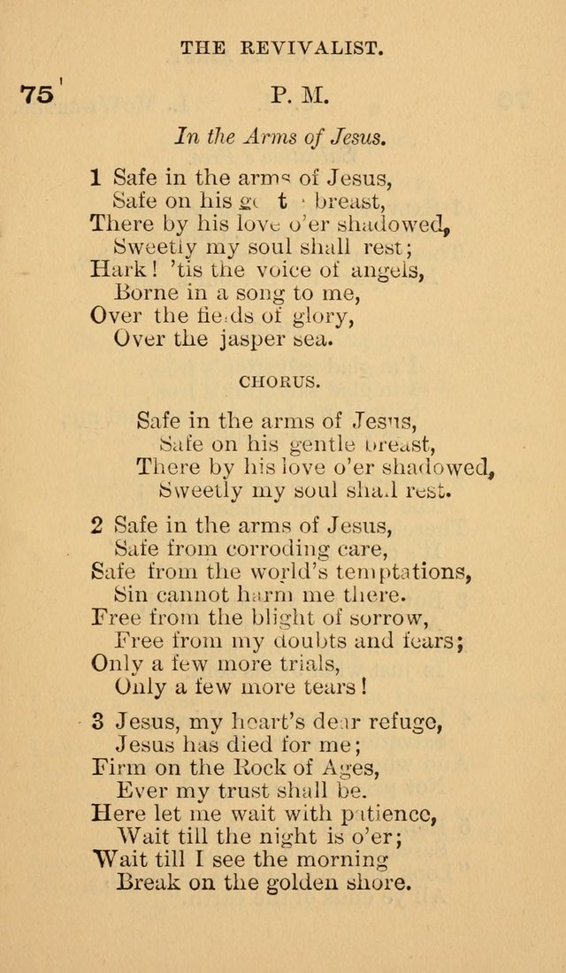 The Revivalist: Containing One Hundred Choice Revival Hymns, and One Hundred and Twenty-five Choruses: Designed for Use On Revival Occasions. (1st ed) page 79