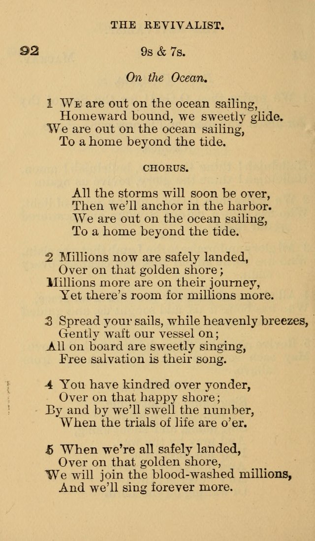 The Revivalist: Containing One Hundred Choice Revival Hymns, and One Hundred and Twenty-five Choruses: Designed for Use On Revival Occasions. (1st ed) page 96