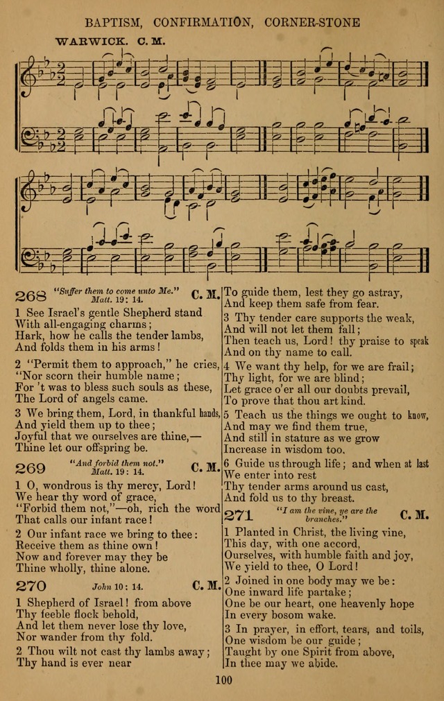 The Reformed Church Hymnal: with tunes page 100