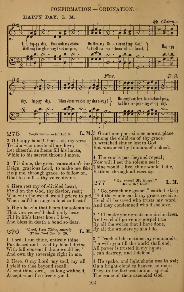 The Reformed Church Hymnal: with tunes page 102