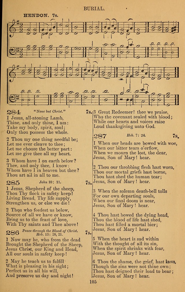 The Reformed Church Hymnal: with tunes page 105