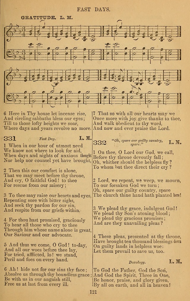 The Reformed Church Hymnal: with tunes page 121