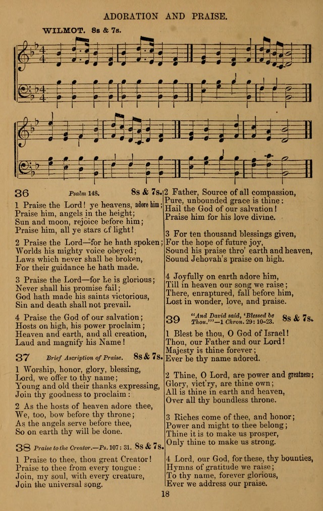 The Reformed Church Hymnal: with tunes page 18