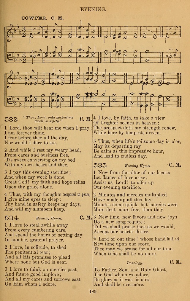 The Reformed Church Hymnal: with tunes page 189