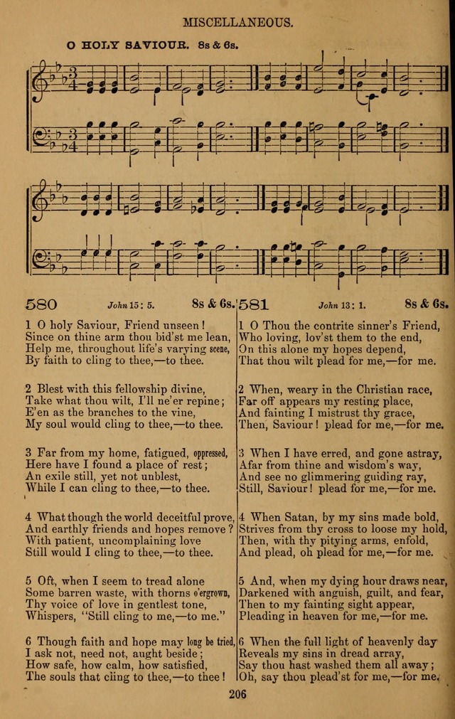 The Reformed Church Hymnal: with tunes page 206