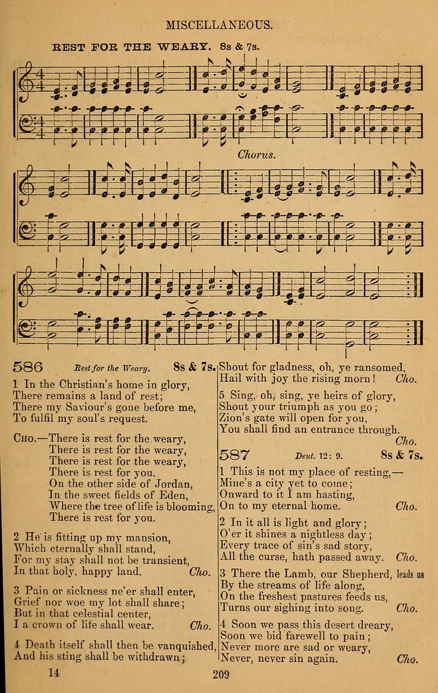 The Reformed Church Hymnal: with tunes page 209