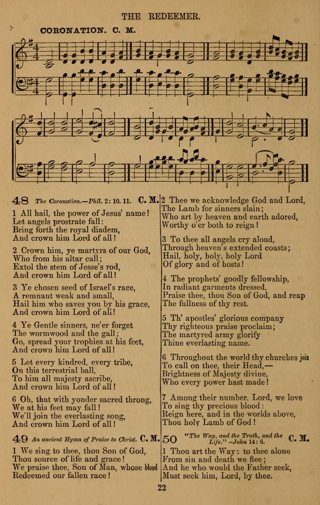 The Reformed Church Hymnal: with tunes page 22