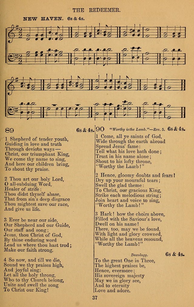 The Reformed Church Hymnal: with tunes page 37