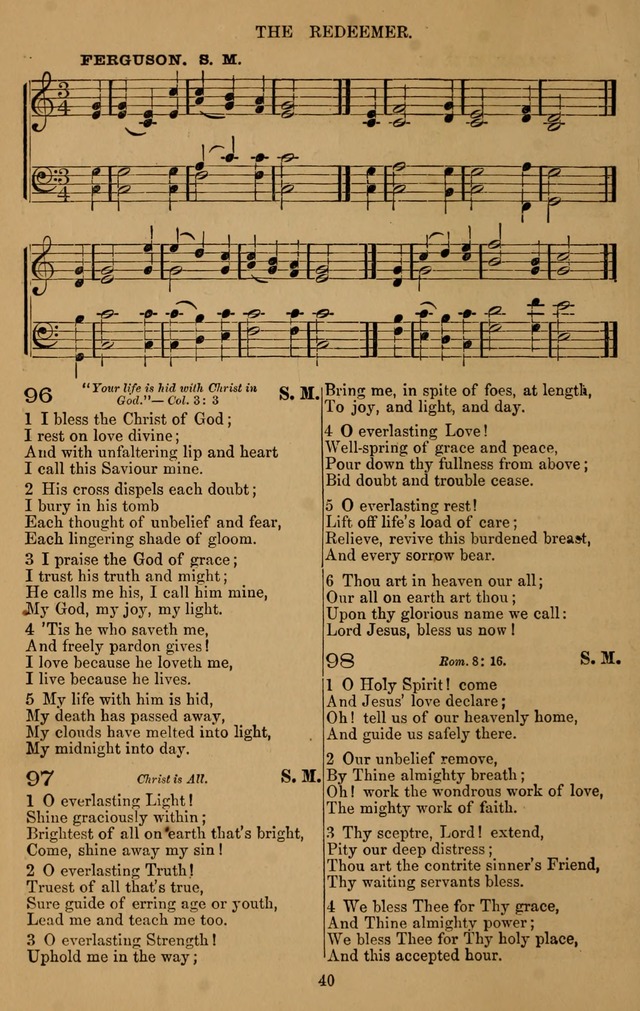 The Reformed Church Hymnal: with tunes page 40