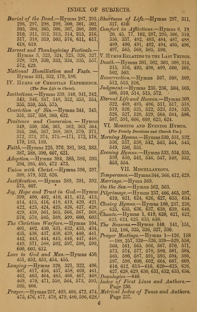 The Reformed Church Hymnal: with tunes page 6