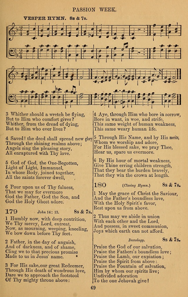 The Reformed Church Hymnal: with tunes page 69