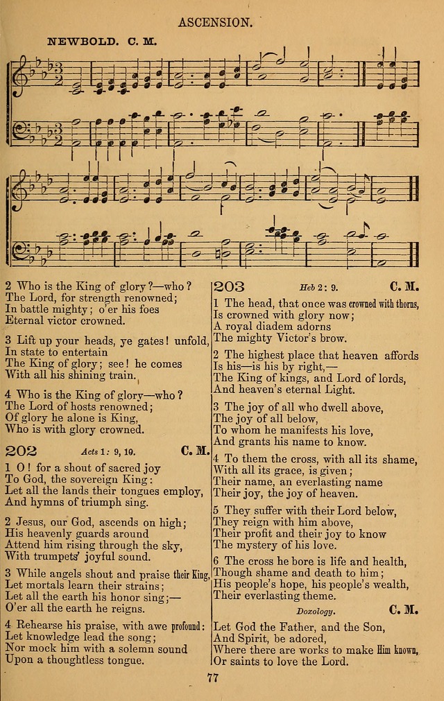 The Reformed Church Hymnal: with tunes page 77