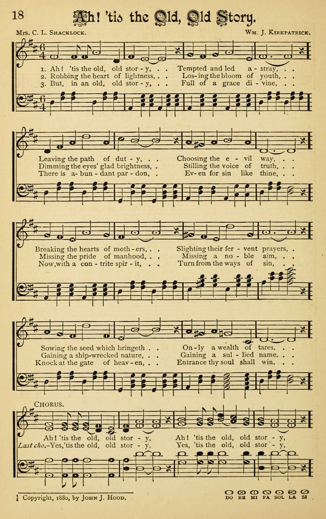 The Royal Fountain No. 3: sacred songs and hymns for use in Sabbath-school or prayer meeting page 18