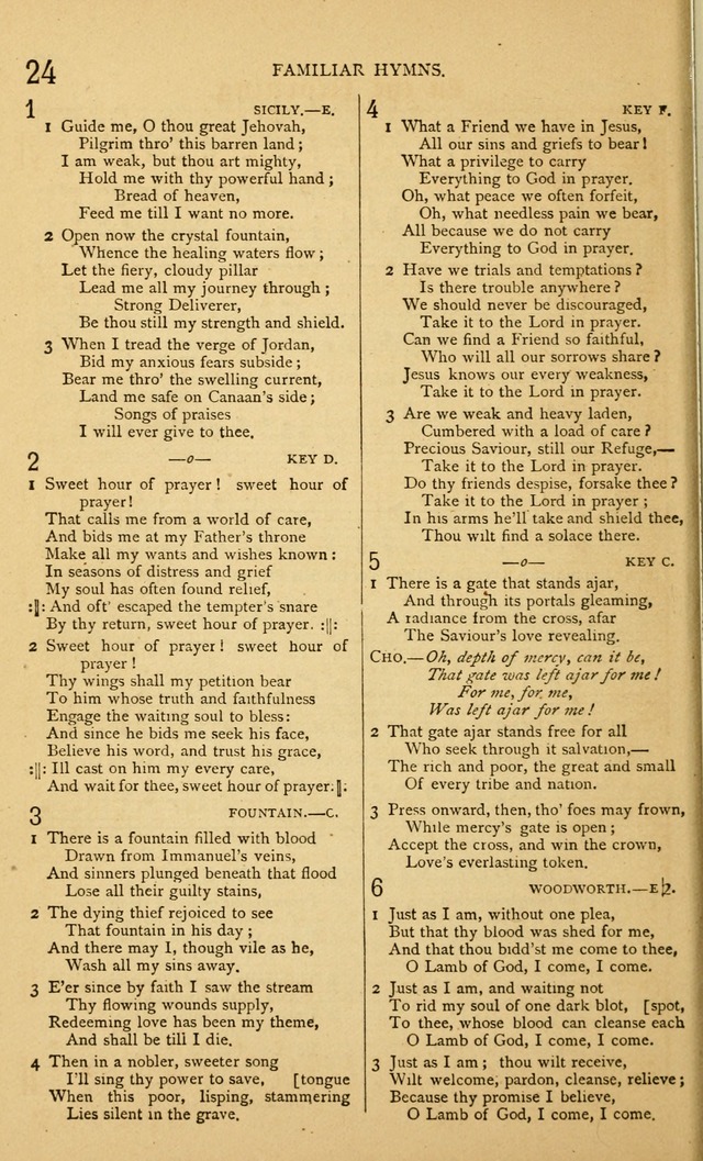 The Royal Fountain No. 4: sacred songs and hymns for use in Sabbath-school or prayer meeting page 24