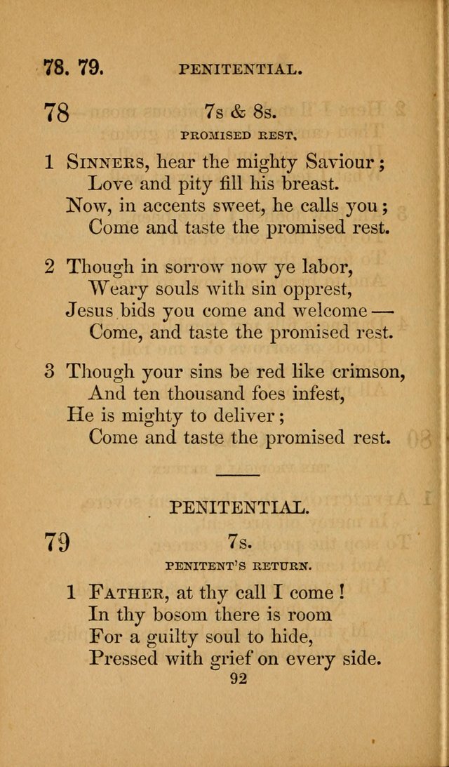 Revival Gems: a collection of spirit-stirring hymns. Specially adapted to revivals page 92