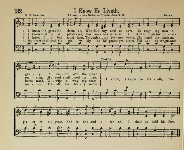 Royal Gems: a new and choice collection of Sunday school songs page 182