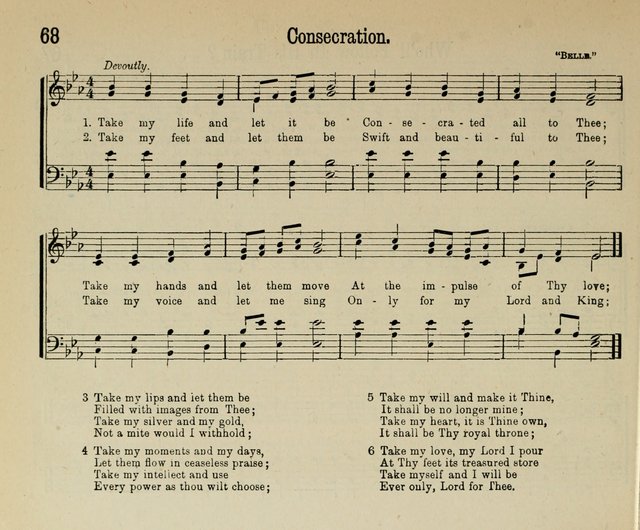 Royal Gems: a new and choice collection of Sunday school songs page 68